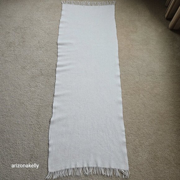 Felted Cashmere Scarf THICK ivory - Picture 12 of 16